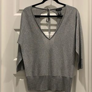 Silver party top